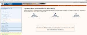 Image showing Font accessibility settings on the web site.