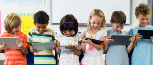 children using tablets