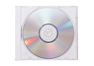 CD with an audio file recorded onto it